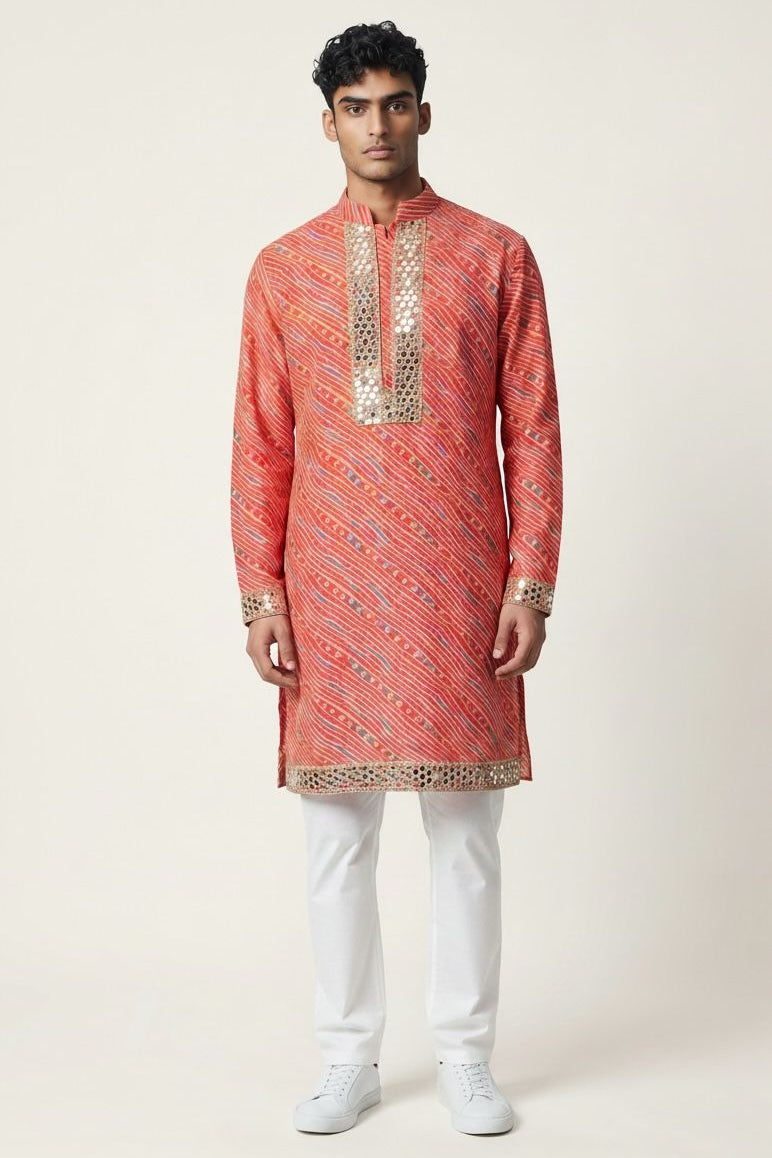 Lehariya Multi mirror kurta