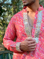 Lehariya Multi mirror kurta