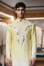 Ombre Lime mirror kurta