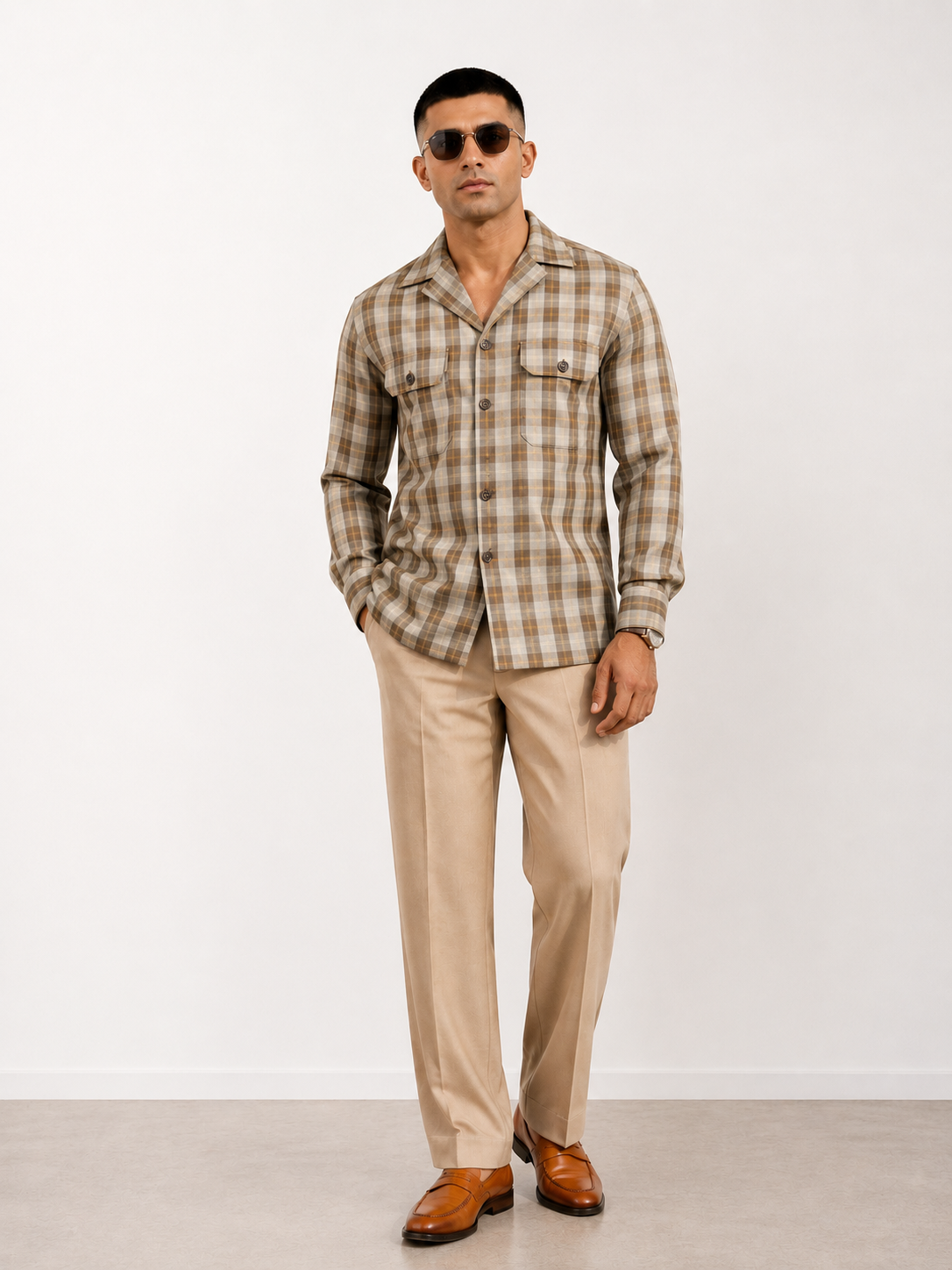 Sandstone  Check Shirt