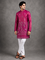 Pink Mayur Kurta