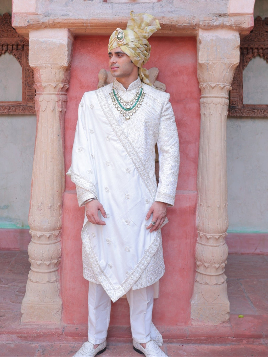 Shwetang Panel Sherwani