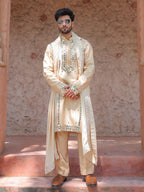 Beige Mirror Kurta