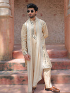 Beige Mirror Kurta
