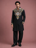 Black Blossom Kurta Set