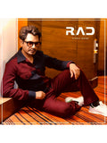Nawazuddin's Deep Blue Maroon Duo Co-ord