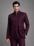 Burgundy Regent Handcrafted Shrug Set