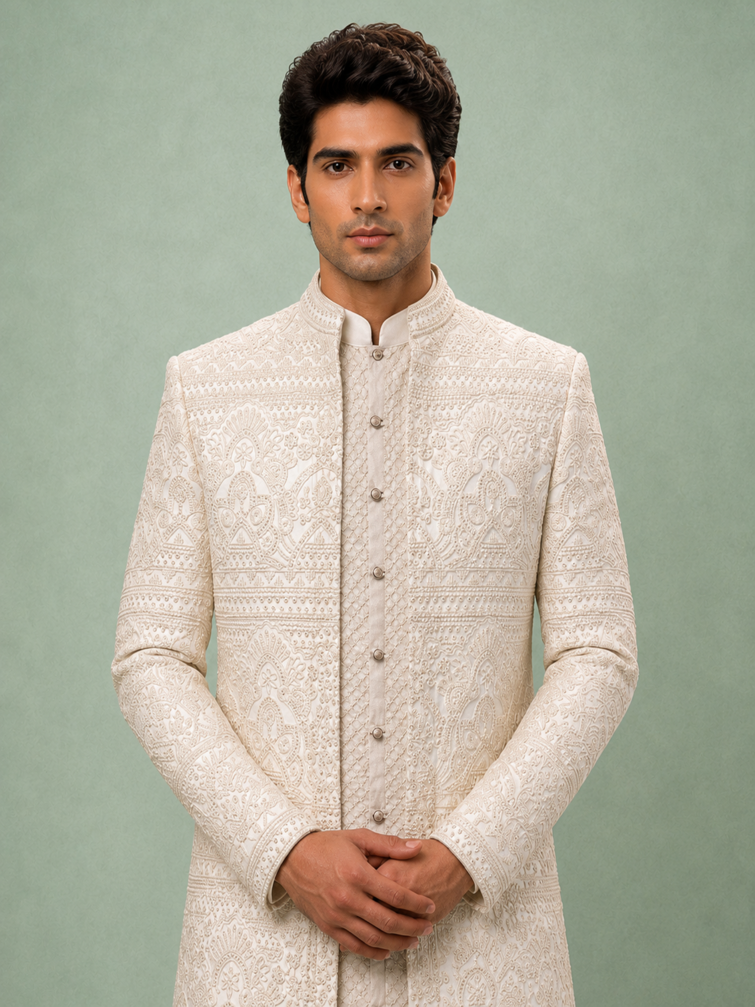Maharaja Embroidered Shrug set