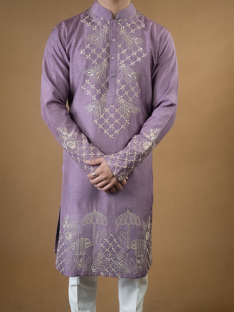 Persian Violet Kurta Set