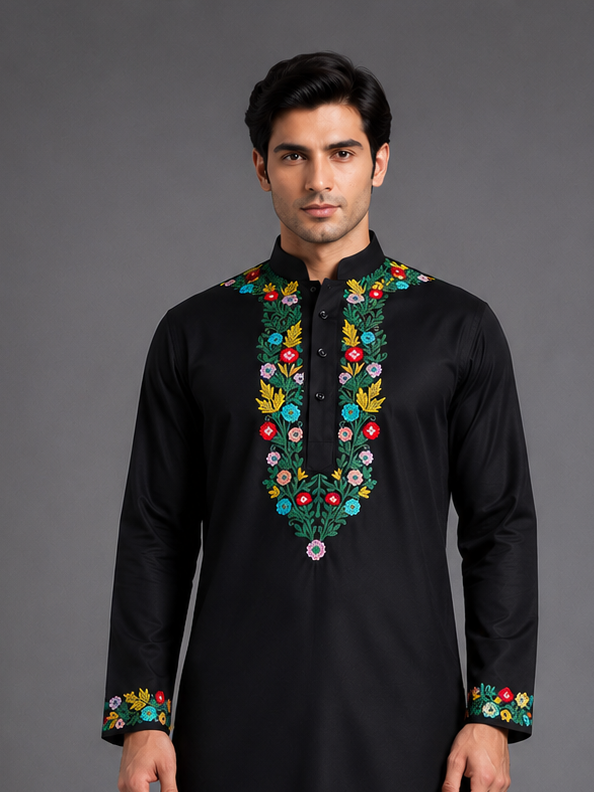 Black Floral Mirage