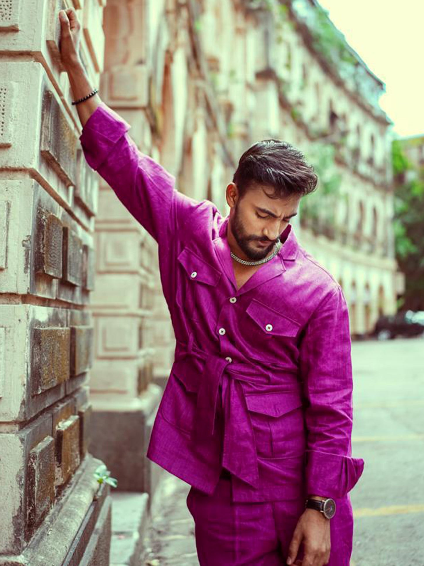 Vivek Keshari's Purple Linen Co-ord