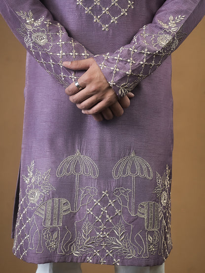 Persian Violet Kurta Set