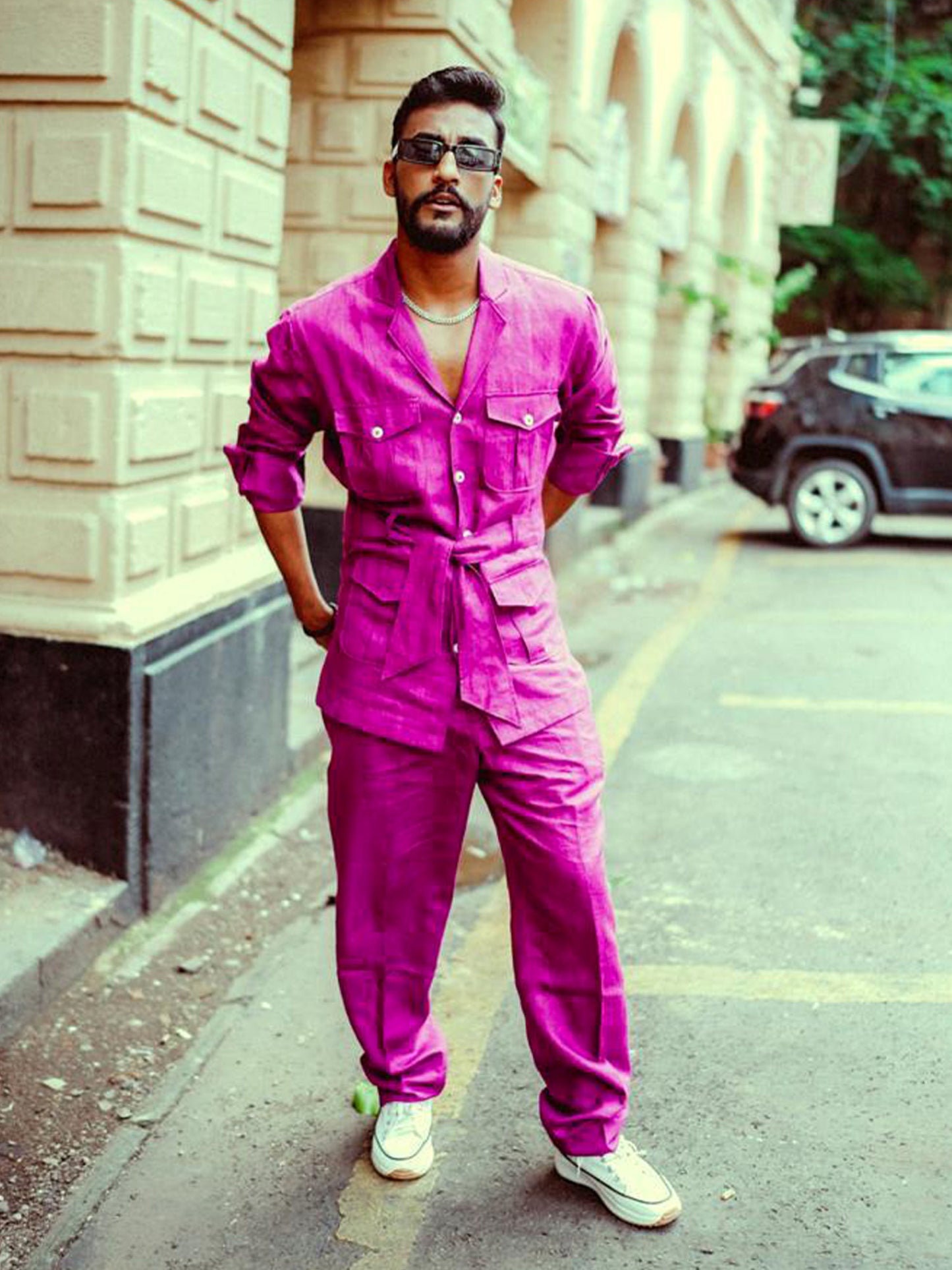 Vivek Keshari's Purple Linen Co-ord