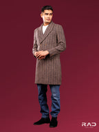 Brown Herringbone Trenchcoat