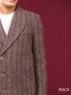 Brown Herringbone Trenchcoat