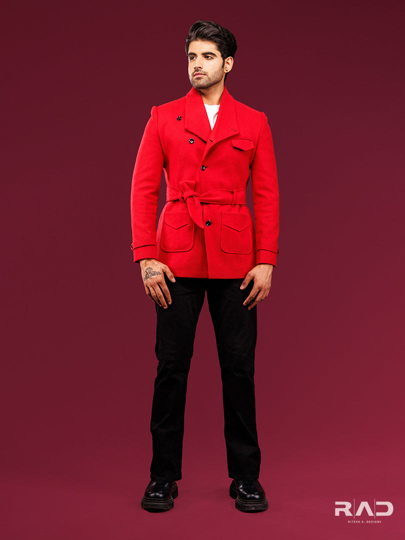 Red Belted Jacket