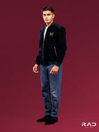 Navy Blue Zipper Jacket