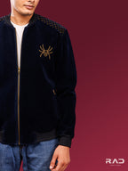Navy Blue Zipper Jacket