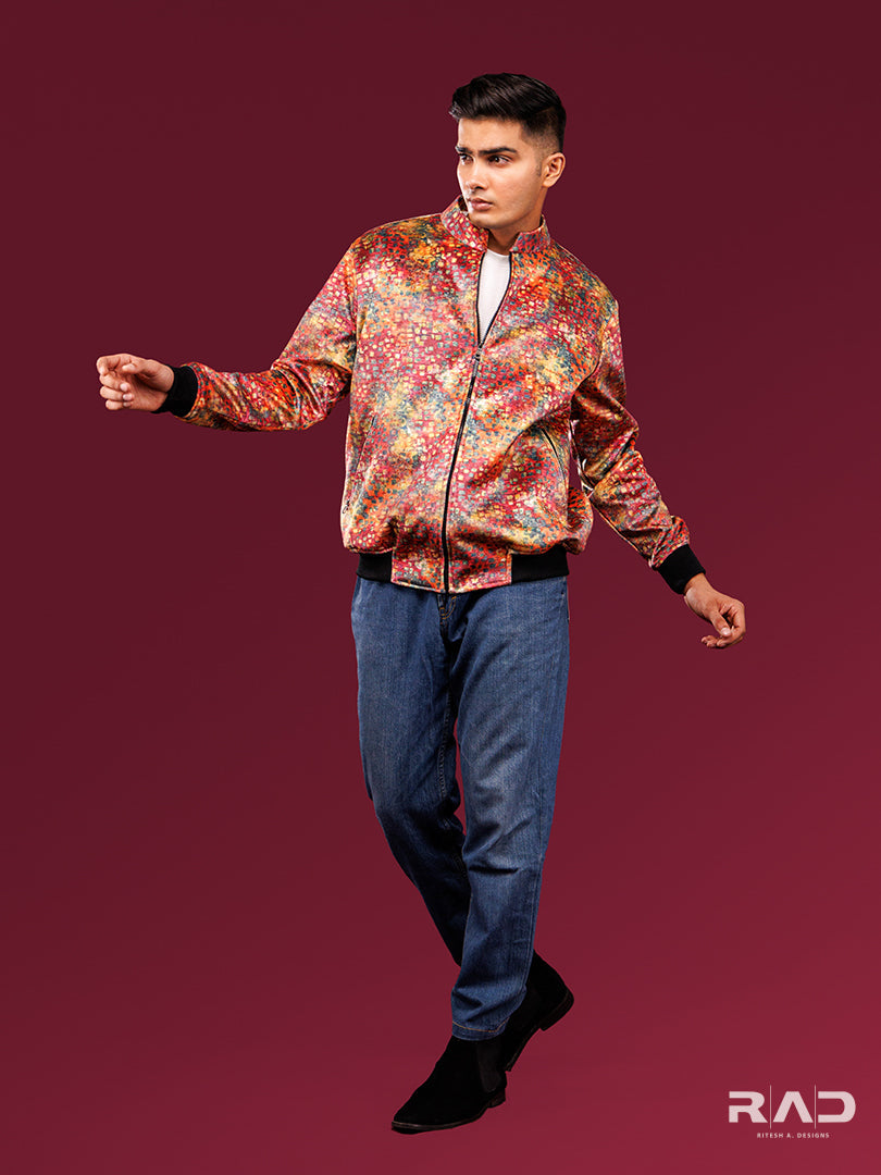 Multicolor Bomber Jacket