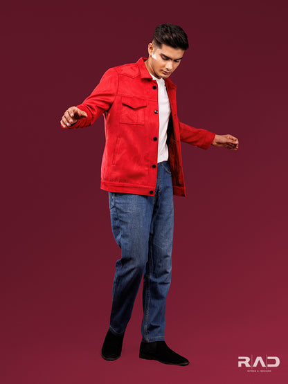 Red Buttoned Jacket