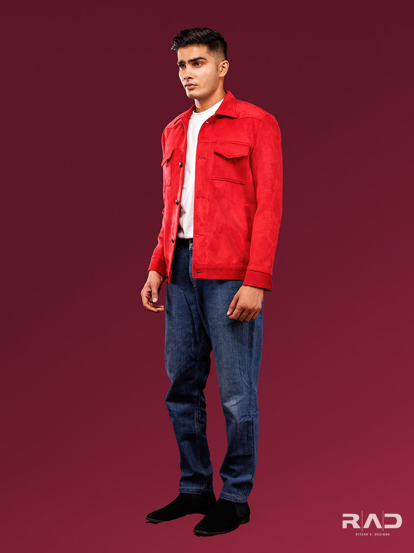 Red Buttoned Jacket