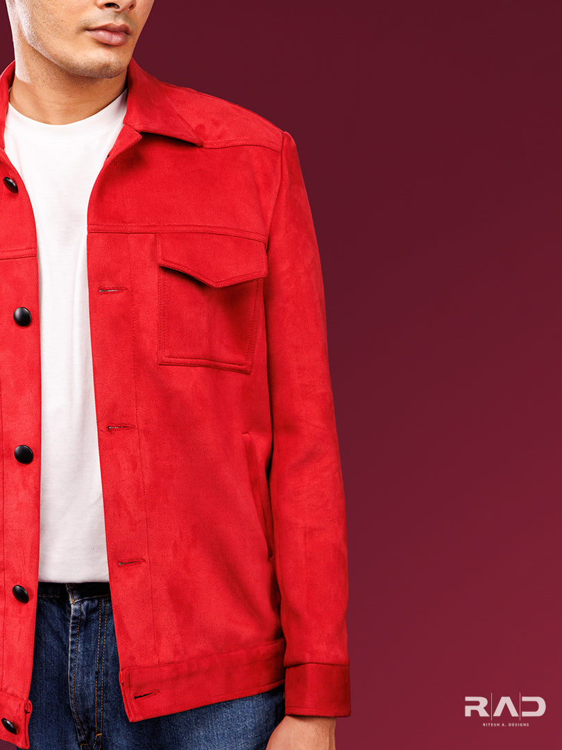 Red Buttoned Jacket