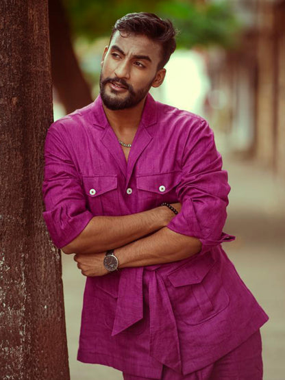 Vivek Keshari's Purple Linen Co-ord