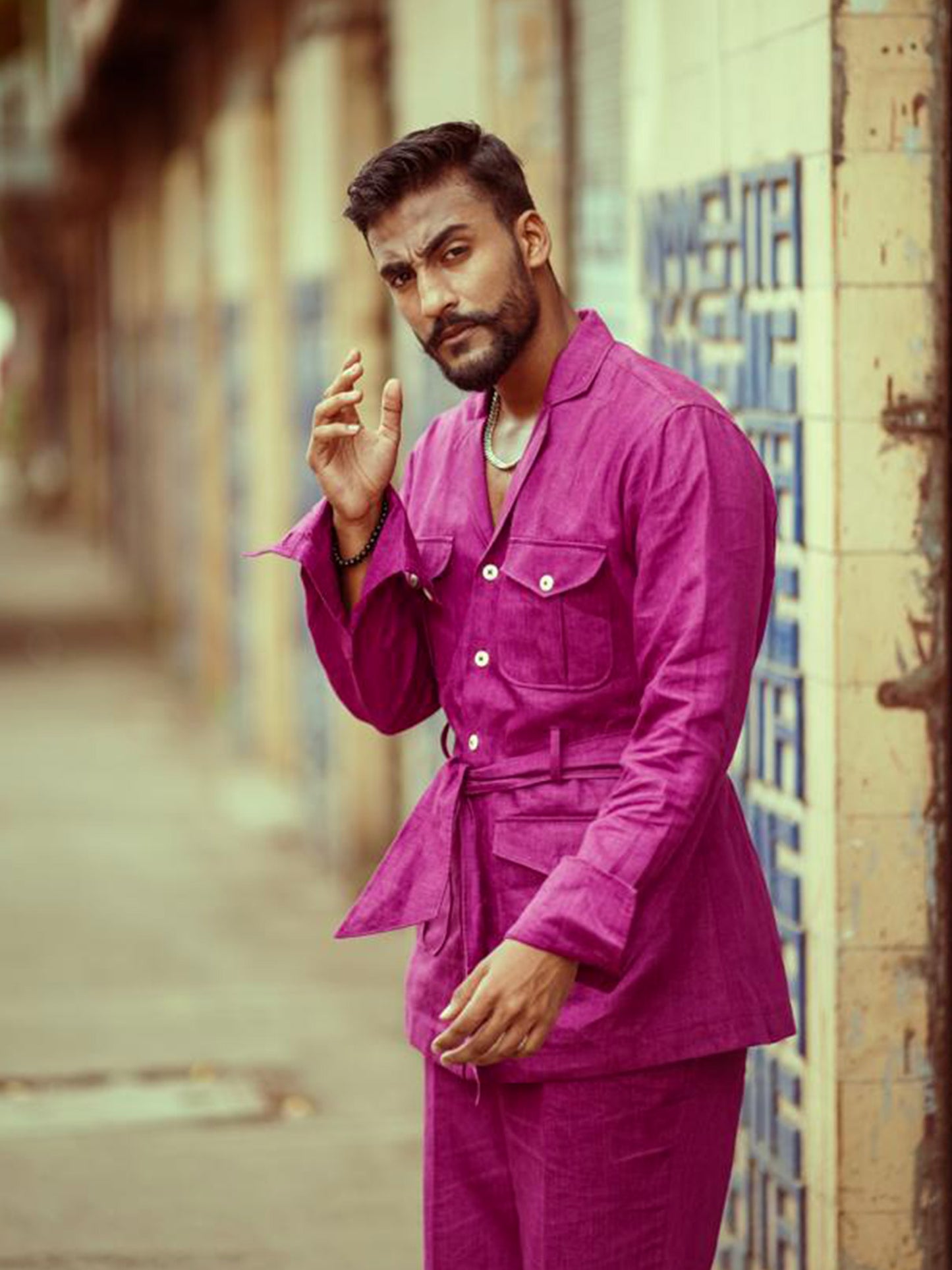 Vivek Keshari's Purple Linen Co-ord