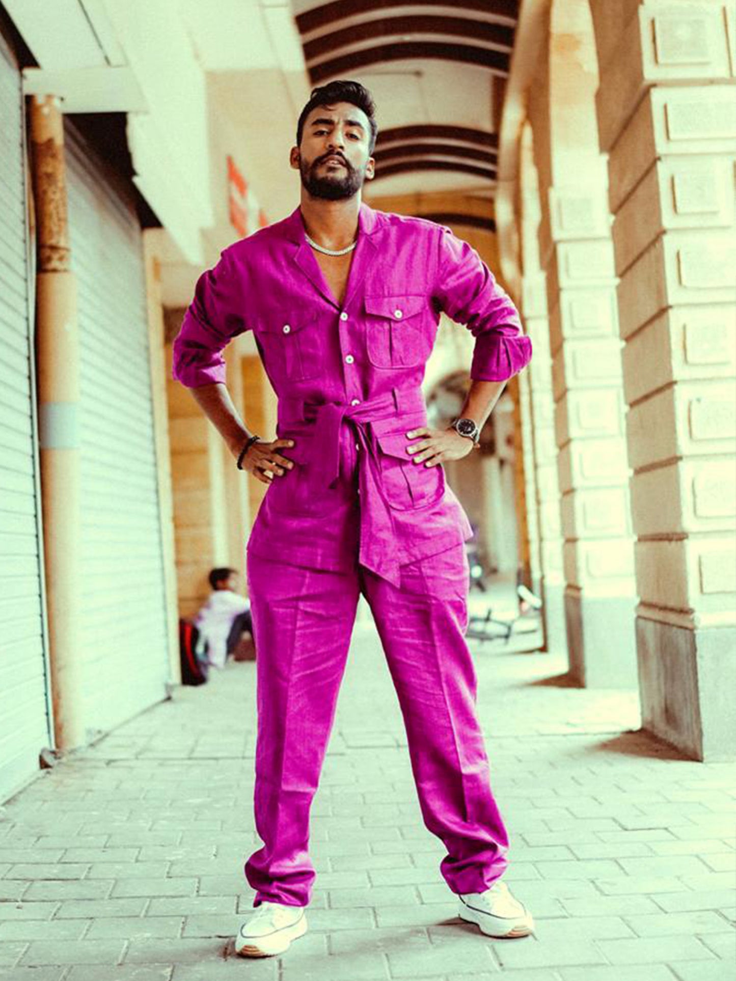 Vivek Keshari's Purple Linen Co-ord