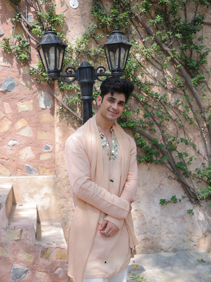 Peach Mirror Kurta