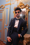 Blue Sequins Tuxedo