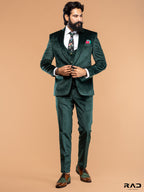 Bottle Green Suede Velvet