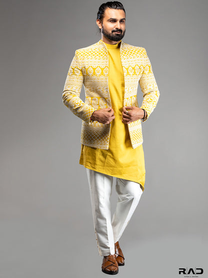 Deep Yellow Chikankari