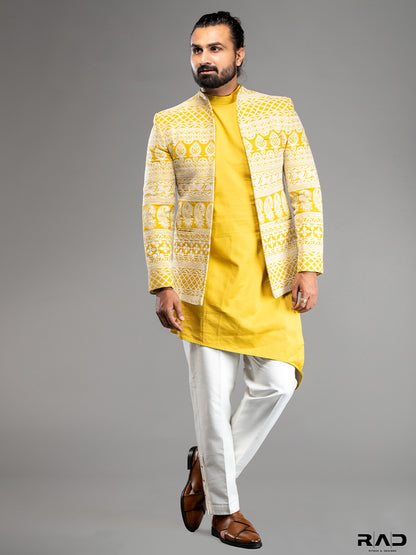 Deep Yellow Chikankari