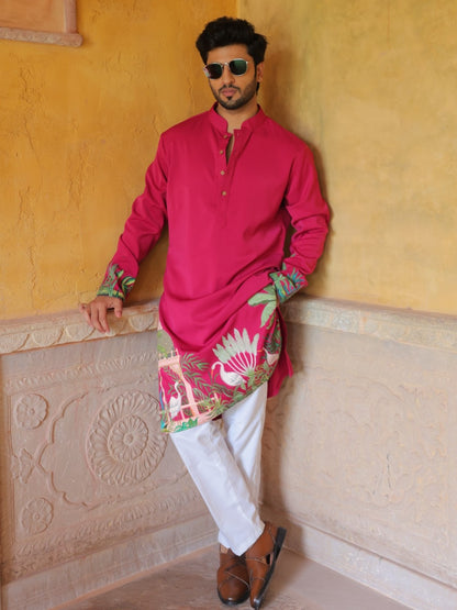 Magenta Utsav Kurta