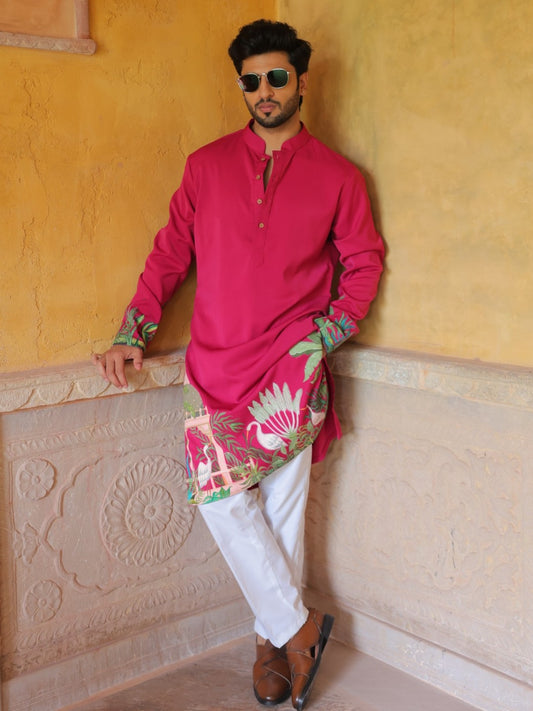 Magenta Utsav Kurta