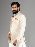 Cream Luckhnowi Bandhgala