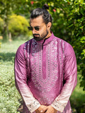 Wine Ombre Kurta Set