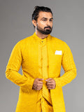 Mustard Yellow Chikankari Pintucks- Bundy Set
