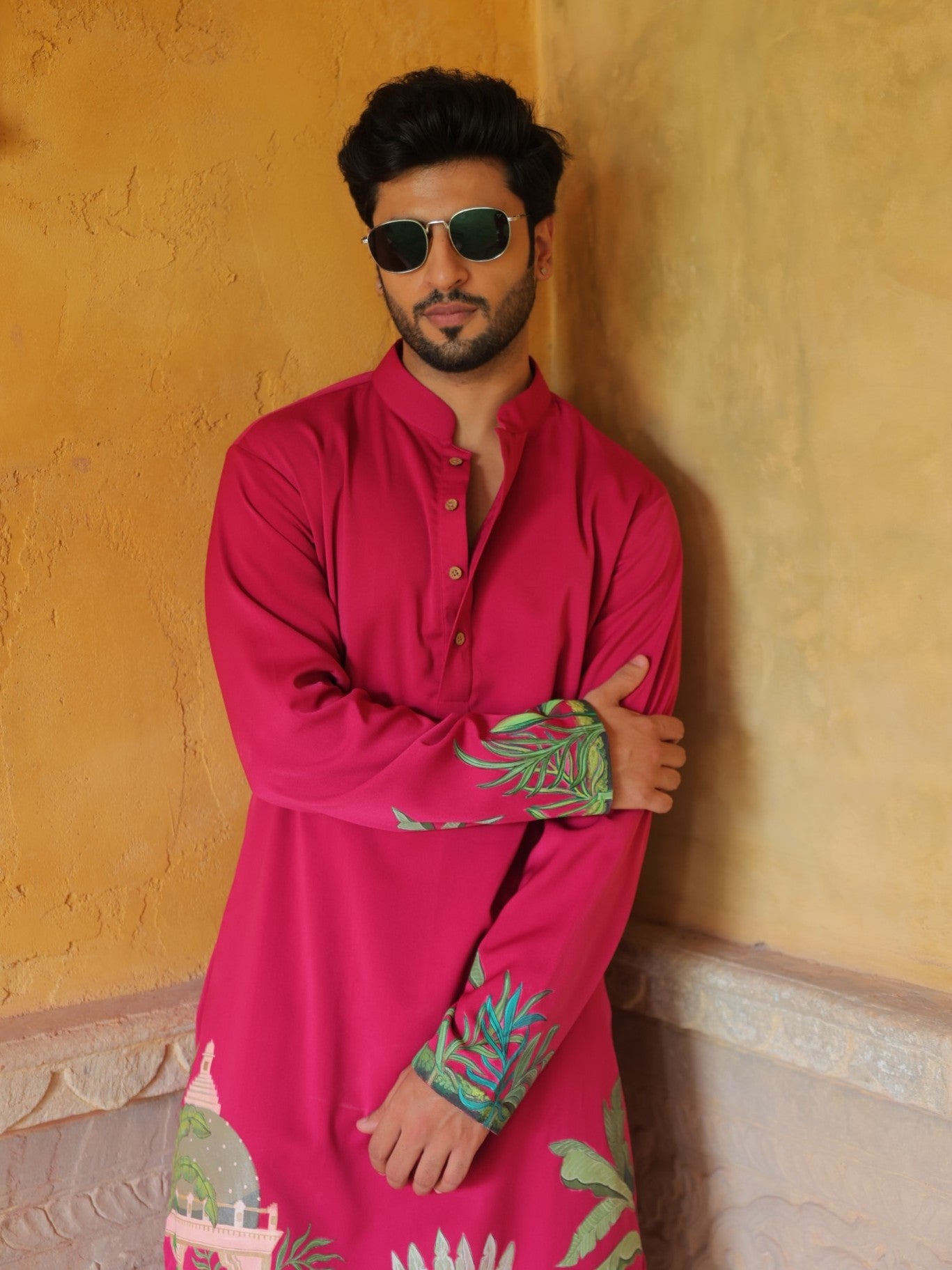 Magenta Utsav Kurta