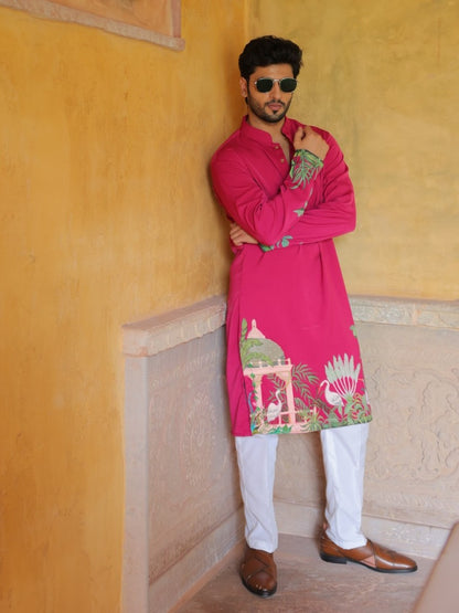 Magenta Utsav Kurta