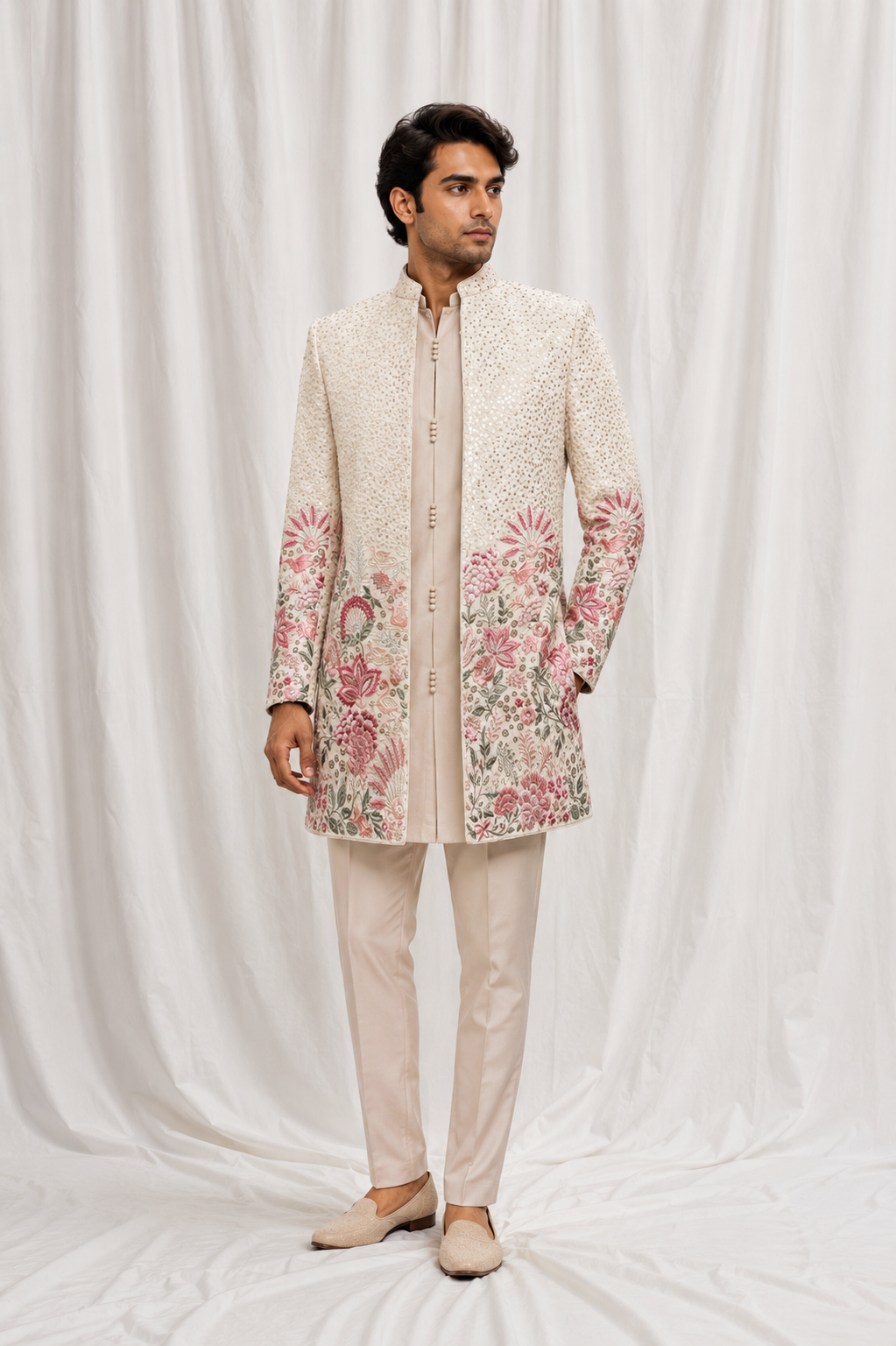 Regal Floral Shrug Set