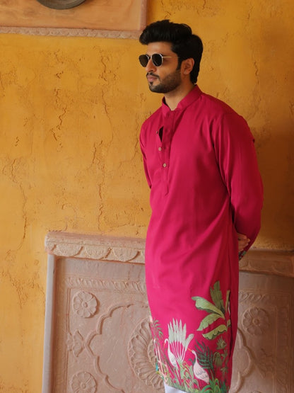Magenta Utsav Kurta