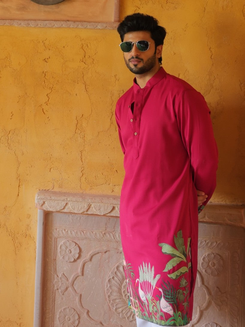 Magenta Utsav Kurta