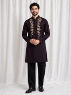 Royal Plum Handcrafted Kurta Set