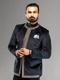 Black Silver Yoke- Bandhgala