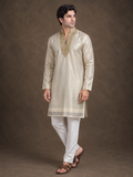 Light beige tissue Kurta