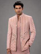 Royal Pink Indo-Western Shrug set