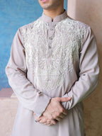 Mauve Embroidered Kurta
