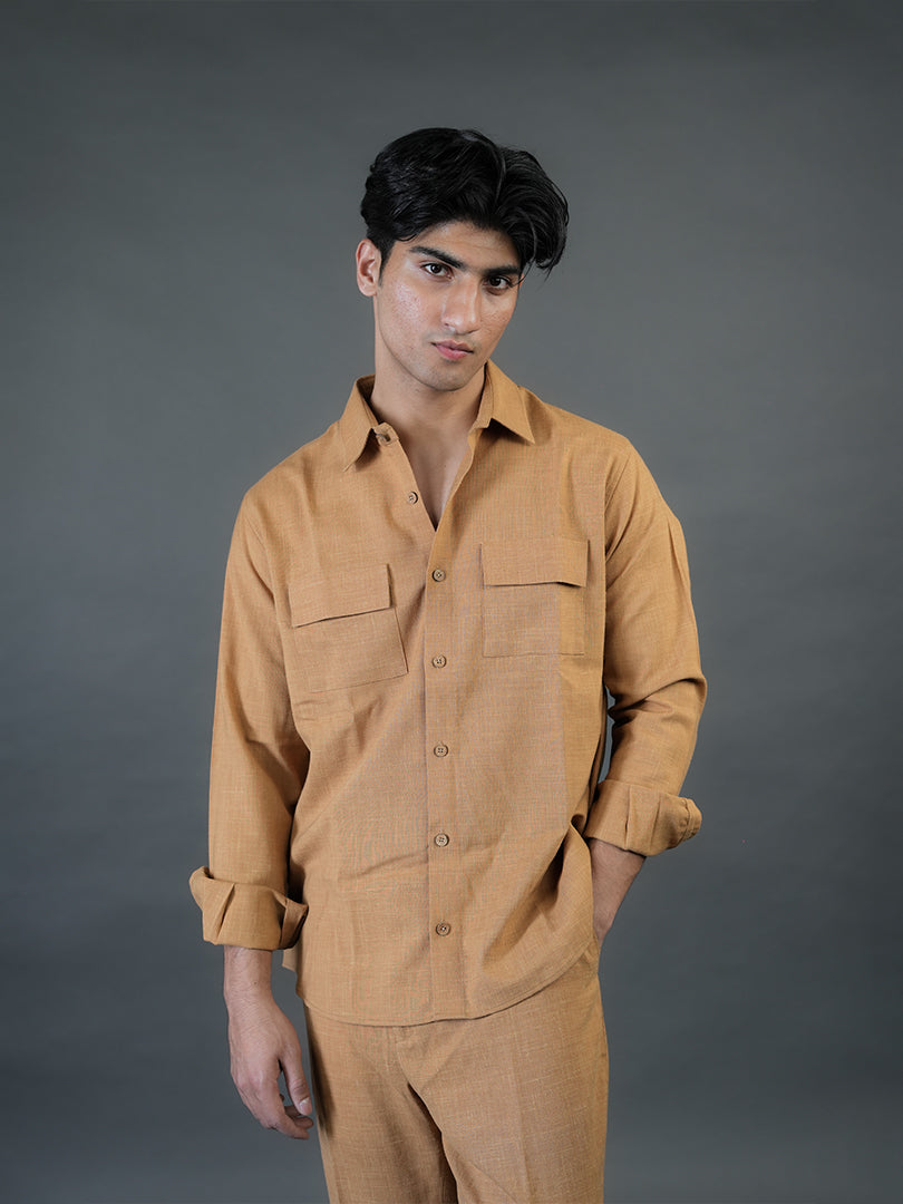 Beige Linen Shirt